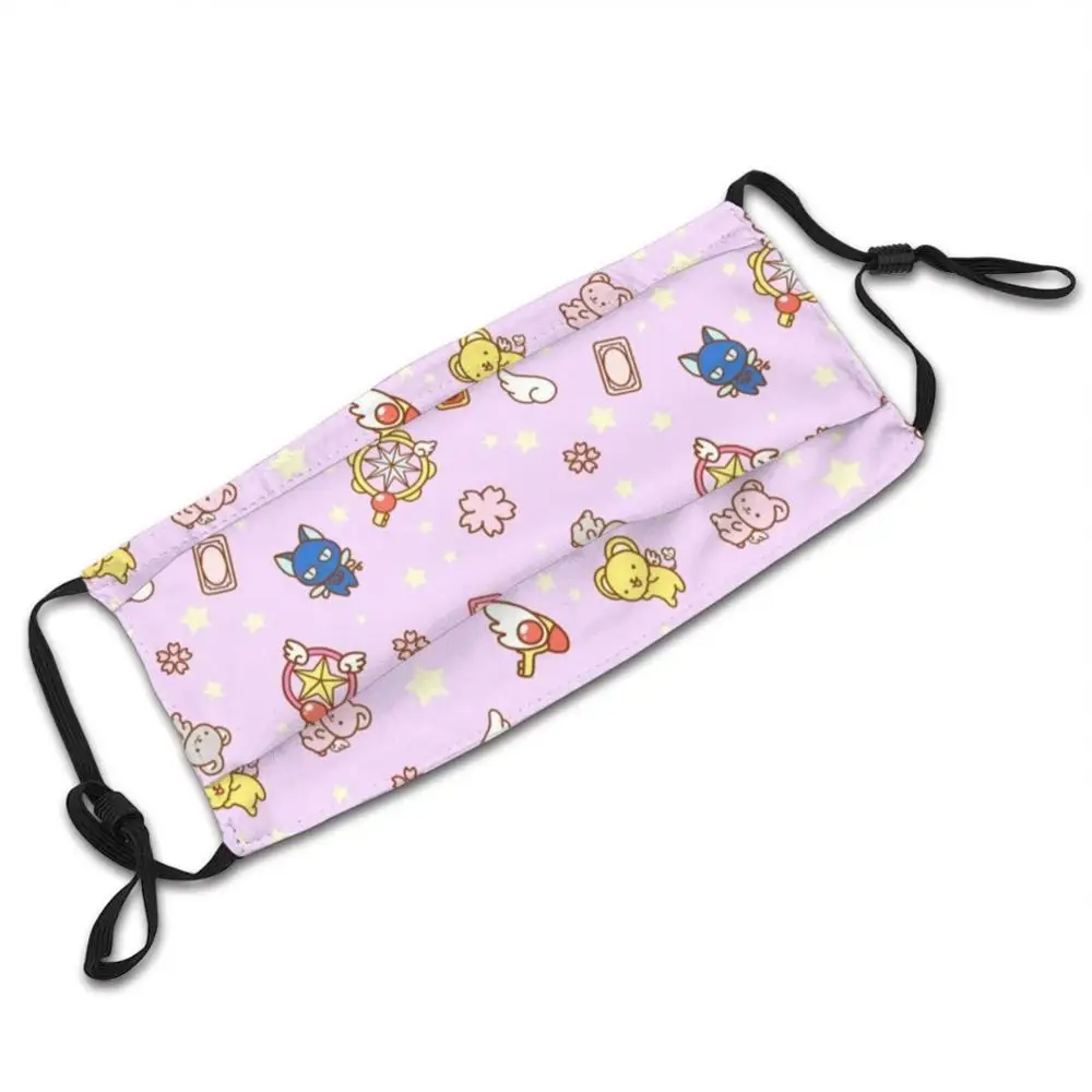 Sakura Cardcaptor Cute Magic Girl Things Lila lavable tendencia personalizada Pm2.5 filtro Sakura Cardcaptor Sakura Kero