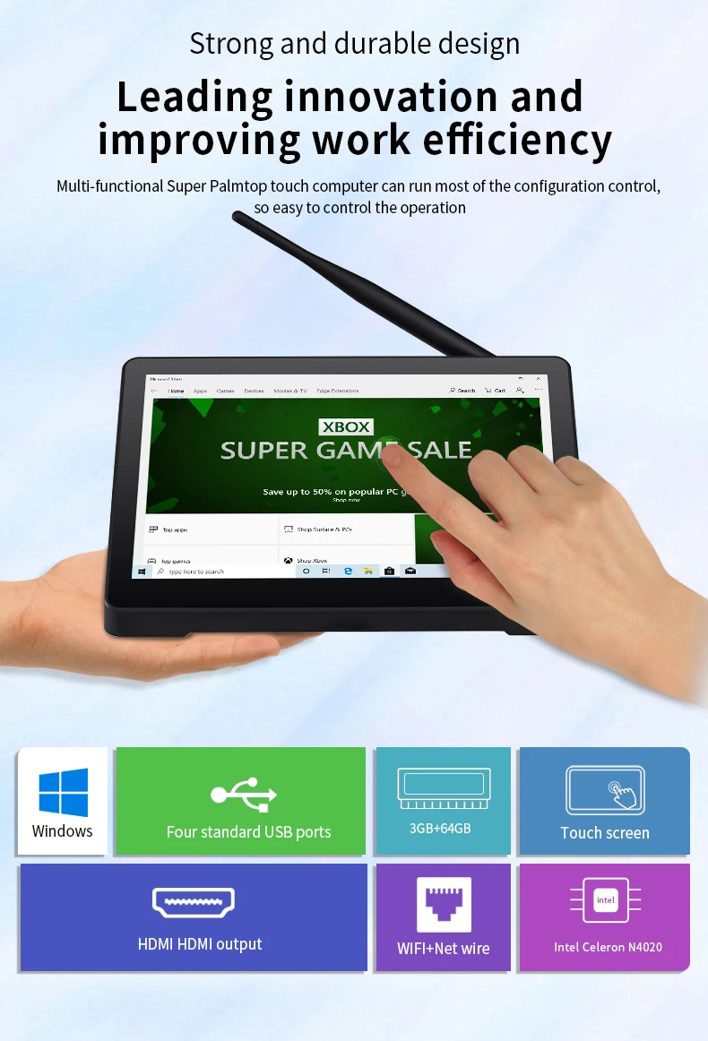 2026 New Pipo X9/X9S Windows 10 Mini PC Intel Quad Core J4005 4G/64G Tablet PC 9 Inch 1920*1080 Touch IPS Screen Laptop MINI PC