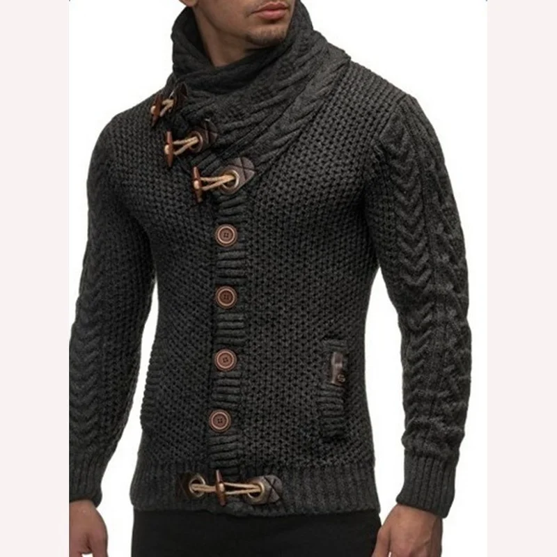 ZOGAA Men Sweater Coat Autumn Winter Knitted Cardigans Coats