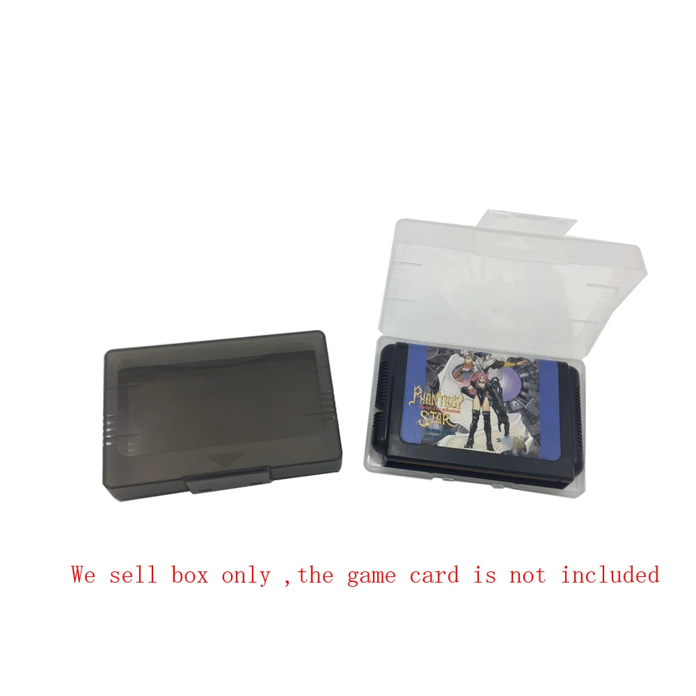 100pcs Transparent Storage box protective clear box cover  for Sega MD Japan game card