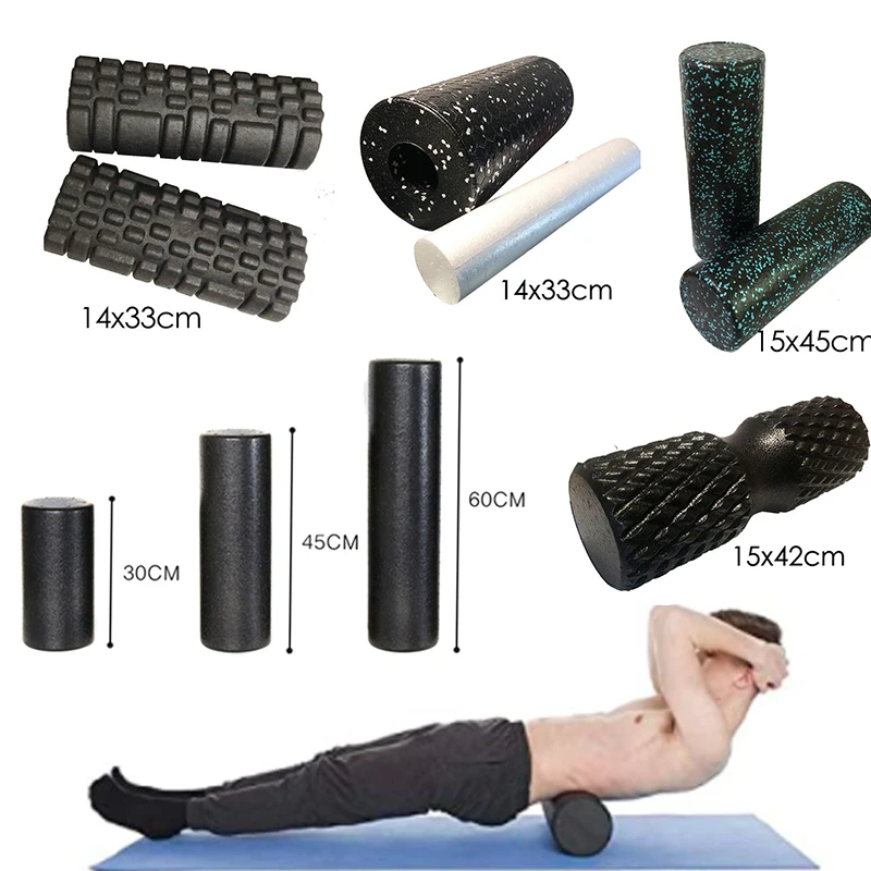 EPP Fitness Yoga Massage Roller High Density Muscle Foam Roller for Stretching, Physical Therapy, Deep Tissue