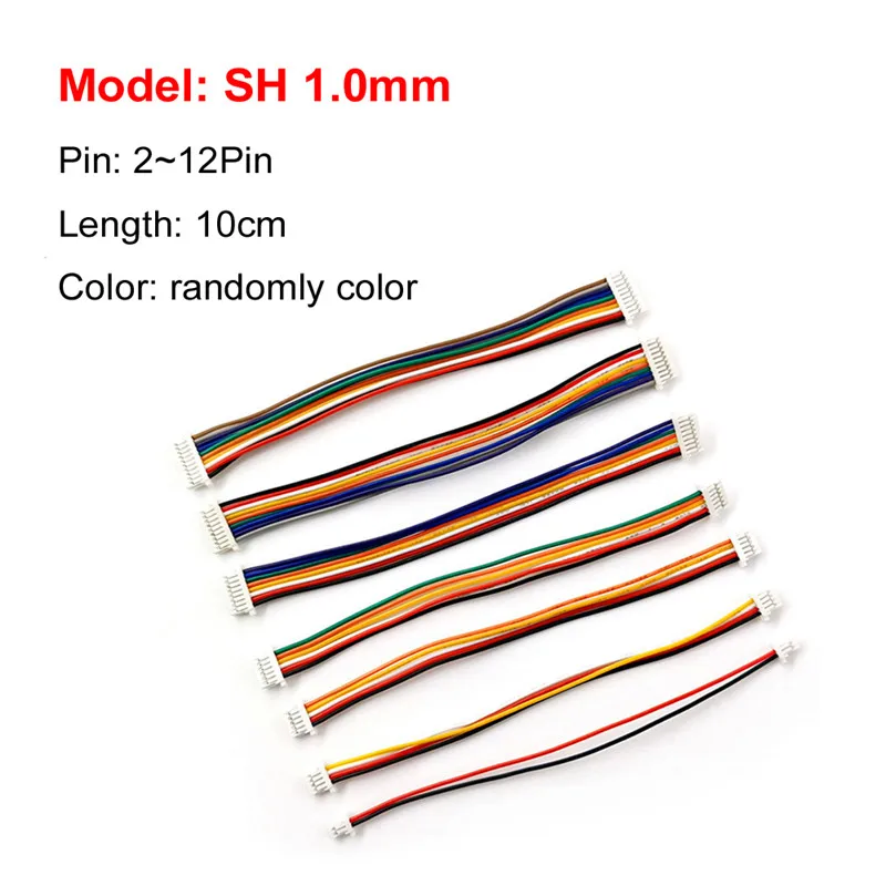 10pcs JST SH ZH XH PH 1.0mm 1.25mm 1.5mm 2mm 2.54mm 2.0 2/3/4/5/6