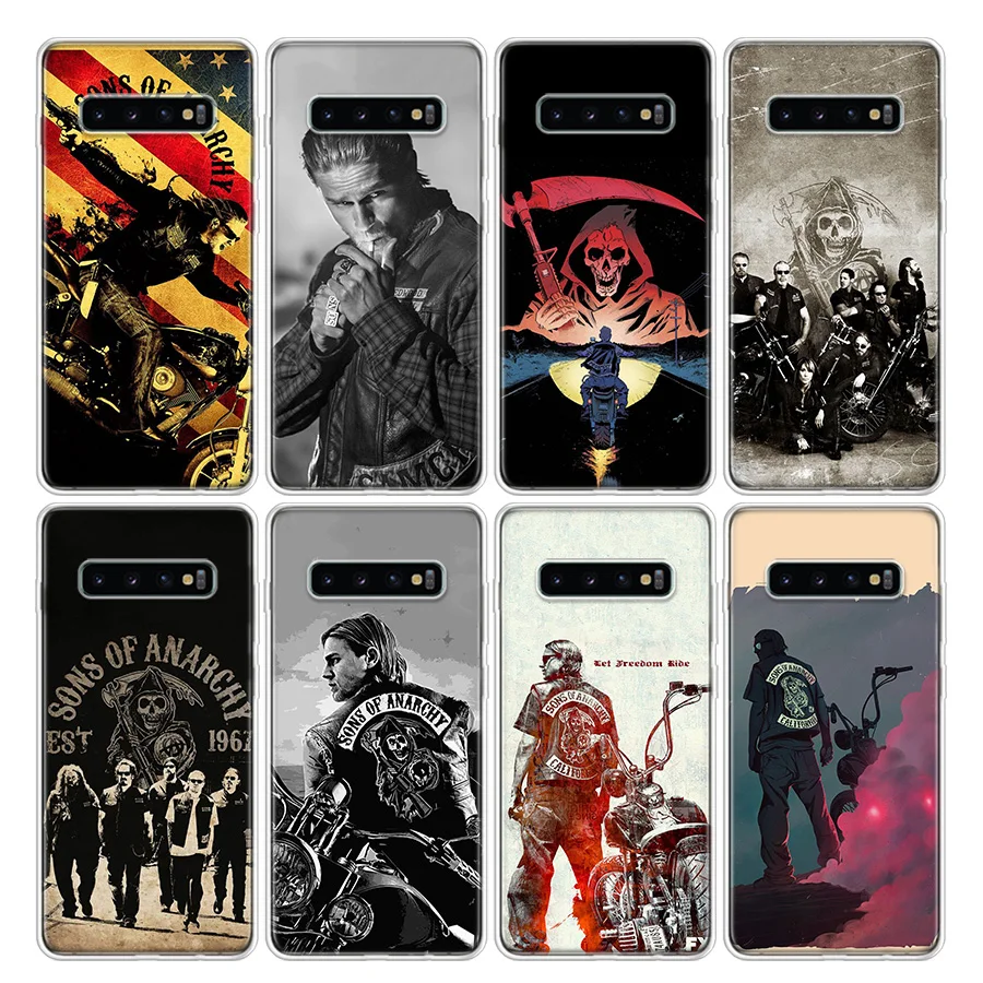 American TV Sons of Anarchy Phone Case For Samsung Galaxy S24 S23 S22 S21 Ultra S20 FE S10 Plus S10E S9 S8 Soft TPU Back Cover