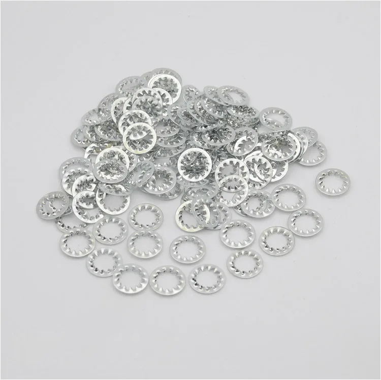 50PCS M10 Bolt Base Internal Toothed Shakeproof Washers Tooth Lock Shake Proof Washer