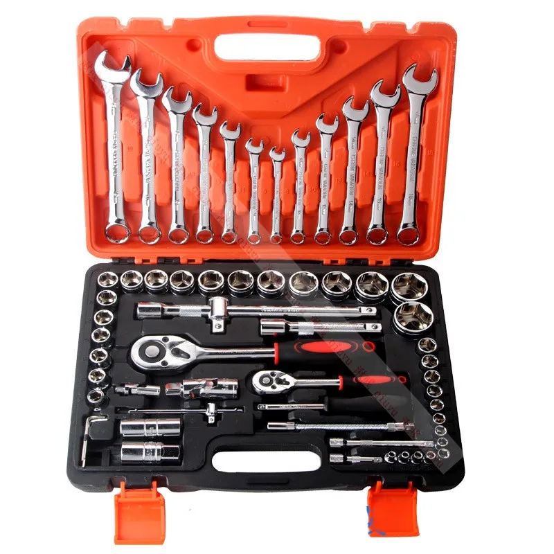 61pcs  Socket Set  Sleeve Auto Repair Tool Combination Wrench Set