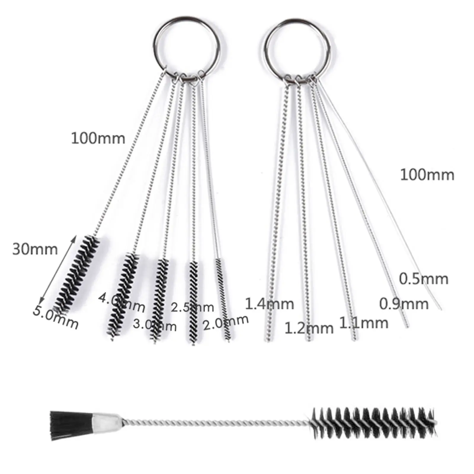 Airbrush 19Pcs Cleaning Kit Glass Clean Pot With Holder Clean Brush/Needle Wash Needle Double–End Brush Repair Tool Covers