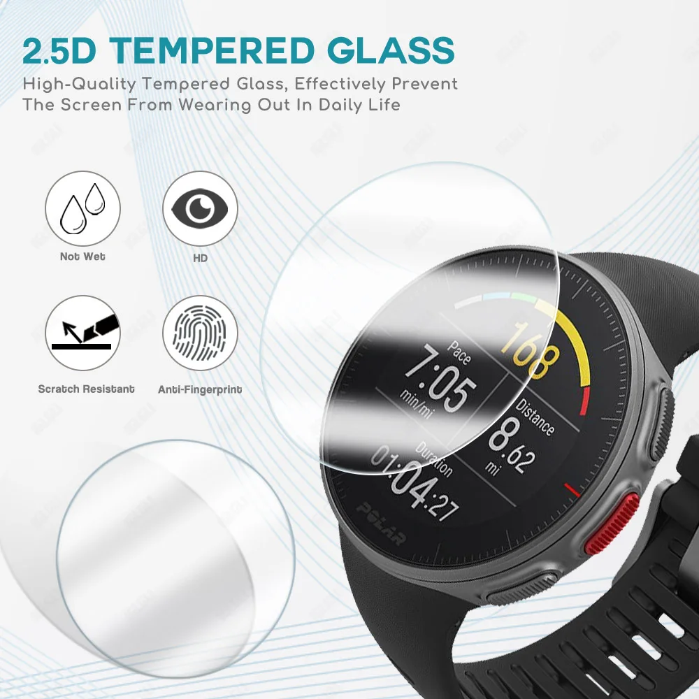 폴라 그릿 X 유리한 V M V2 스마트 워치 9H 화면 보호기 보호 유리 액세서리에 대한 강화 유리 보호 필름