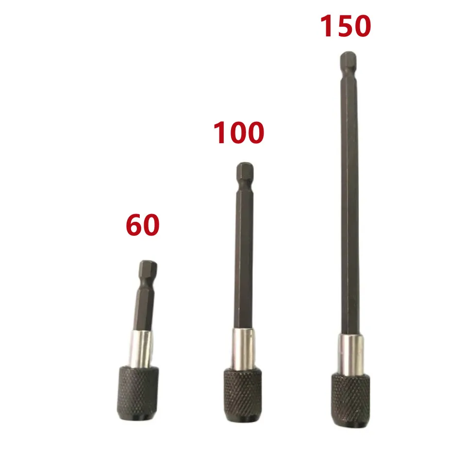 1pc 60mm 100mm 150mm 1/4 pollici codolo esagonale cacciavite a sgancio rapido supporto per punte barra di prolunga presa per utensili a cambio rapido