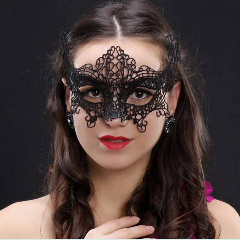 Maschera di pizzo Sexy maschera per gli occhi da donna maschere per feste di Halloween maschera da ballo maschera per Cosplay costumi veneziani mezza maschera di carnevale