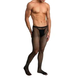 Mens Pantyhose Plus Size Men Tights for Male Underwear Husband Gay Lingerie Sexy Stockings Black Fishnet Pantyhose Dropshipping