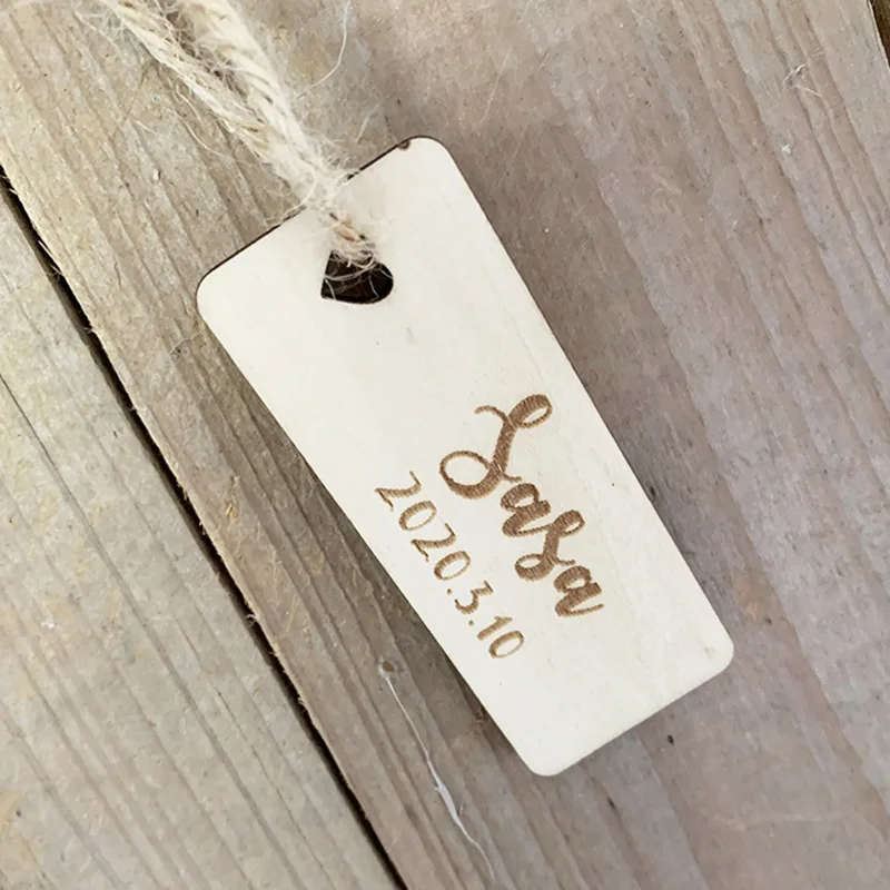 Customized Banquet Guest Name Wooden Label Card Decoration Wedding Table Card Personalized Wooden Label Tag Wedding Table