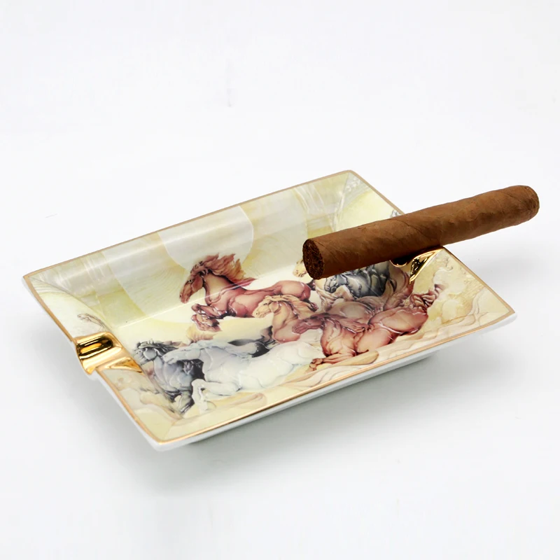 Ceramic CIGAR ASHTRAY  Non slip ashtray gift box