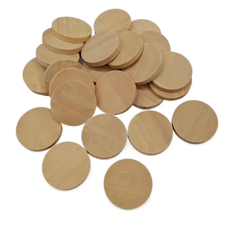 10pcs Wood Circles for Crafts Unfinished Wood Rounds Wooden Cutouts for Craft Door Hanger, Pyrography, and Painting