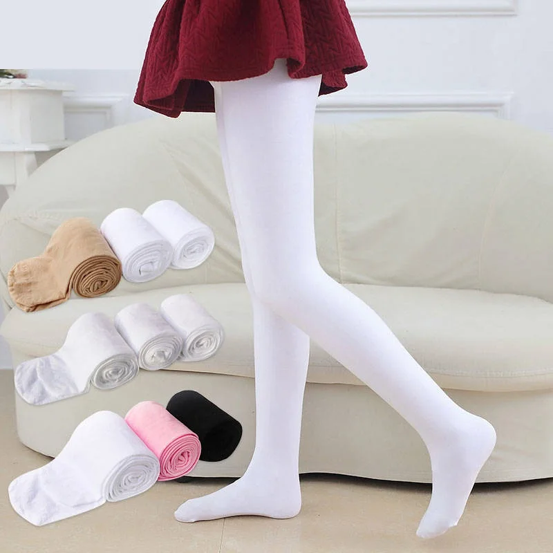 

3 Pieces Baby Girls Tight Stockings Kids Elasticity Dance Pantyhose Solid Color Soft Stockings for 1-12 Years Old Chirldren