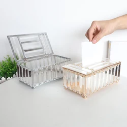 Crystal Tissue Box Home Hotel Car Removable Tissue Case Cosmetic Pen Holder Tools Desktop Storage Racks Decor Paper Towel Holder