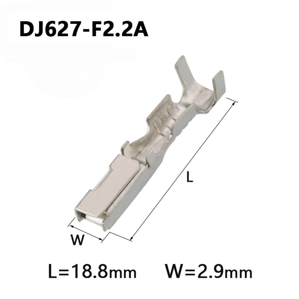 50 PCS  2.2 MM Wire Female Crimp Terminal Sealed Series Auto Electrical Connector 8100-1429 8230-4472 DJ627-F2.2A Tinned