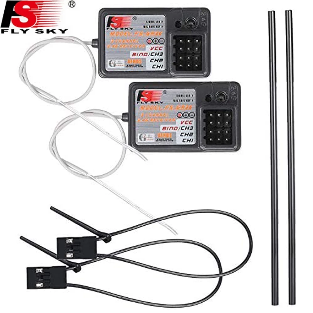 Flysky-receptor de FS-GR3E para coche, camión, barco, GT3B, GR3C, transmisor de actualización, 3 canales, 2,4G, GR3E, a prueba de fallos, FS-GR3F