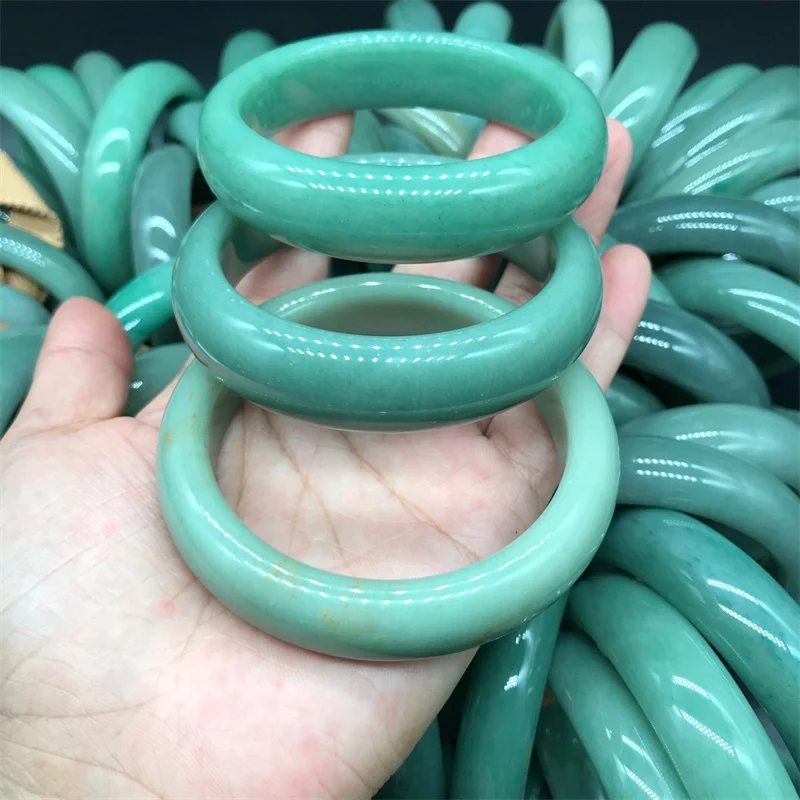 

Hot Selling Natural Hand-carved Jade Emerald Green Bangle 54-64mm Fashion Jewelry Bracelet Accessories Men Women Luck Gifts