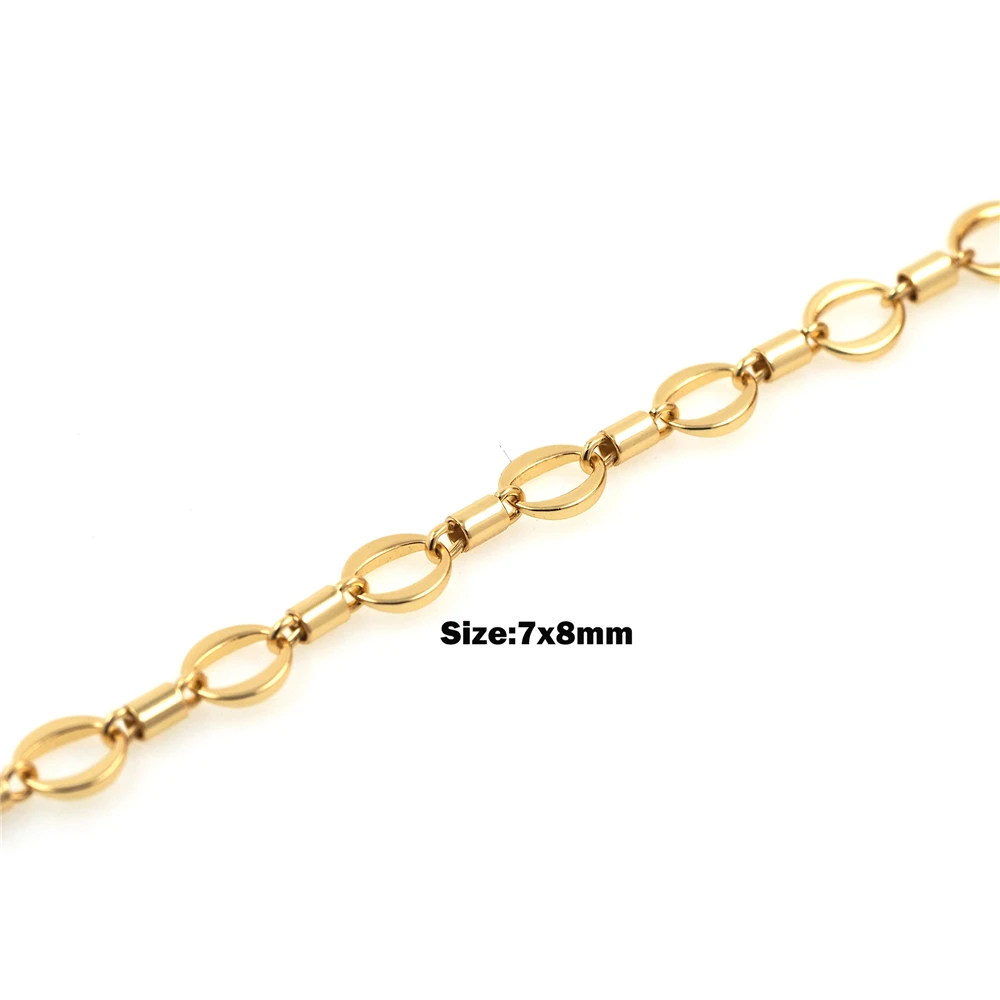 

Men's Gold Filled Semi-finished Chain Necklace Oval Chain Link Copper Jewelry Necklace Men's Accessories