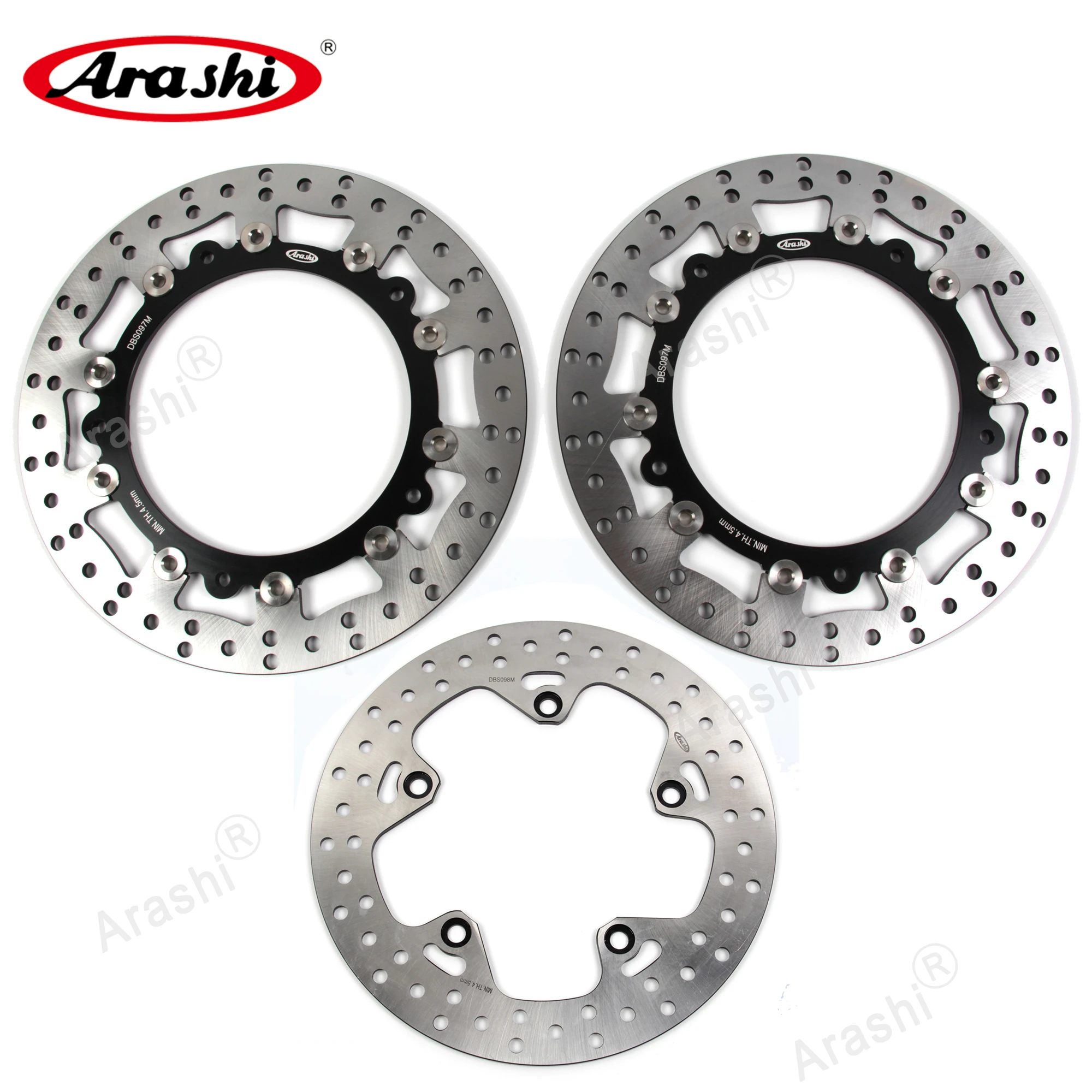 

Arashi 1 Set CNC Floating Front Rear Brake Disc Rotor For BMW R1200GS ABS 2013 2014 2015 2016 2017 2018 / R1200 R 1200 GS GS1200