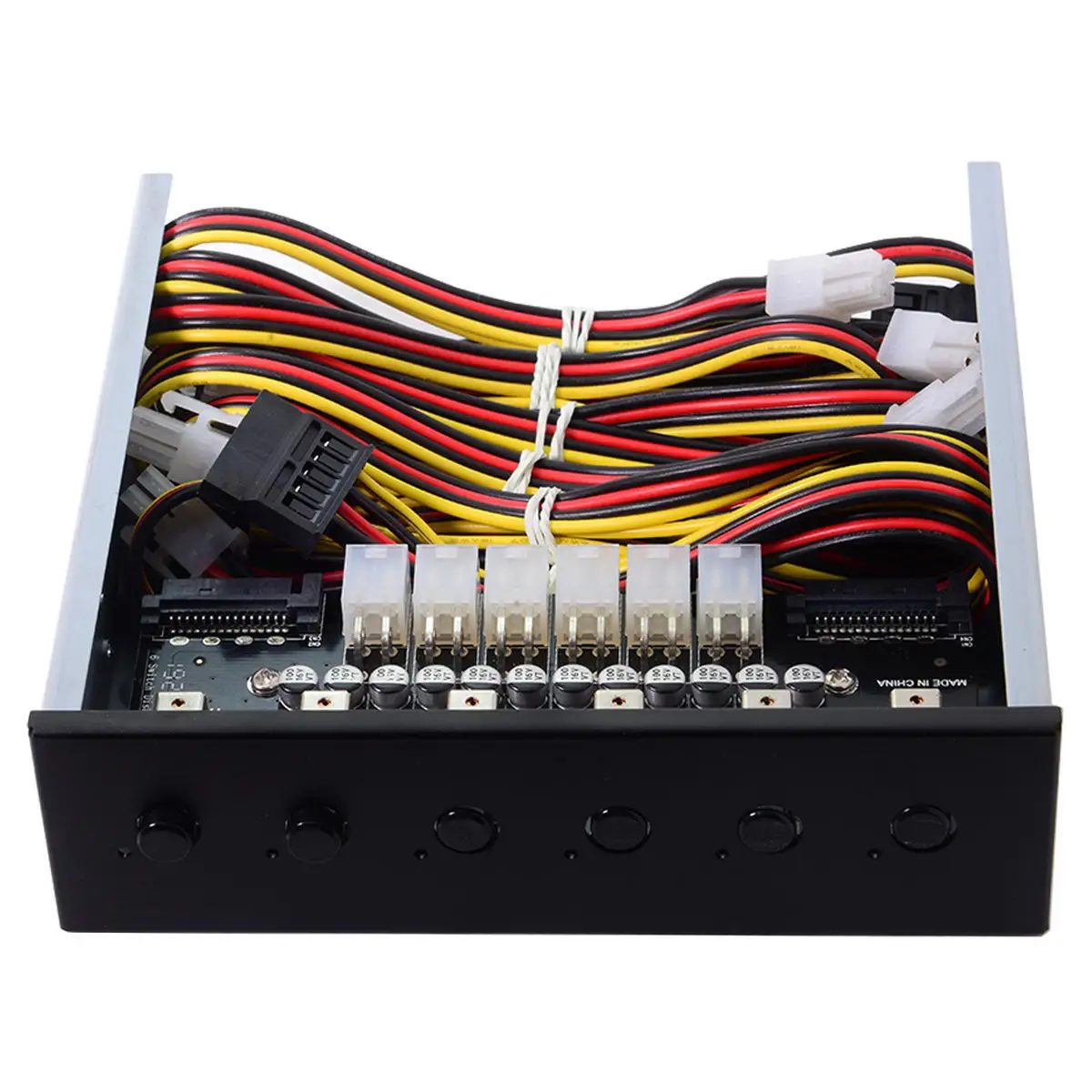 Cablecc Hard Disk 6 Ports Control System Intelligent Control Management System HDD SSD Power Switch with 5.25 CD-ROM Bay