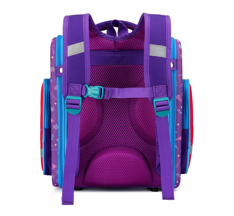 Mochila ortopédica para niña, morral escolar de dibujos animados en 3D, con Gato, EVA, para escuela primaria, de grado 1-3