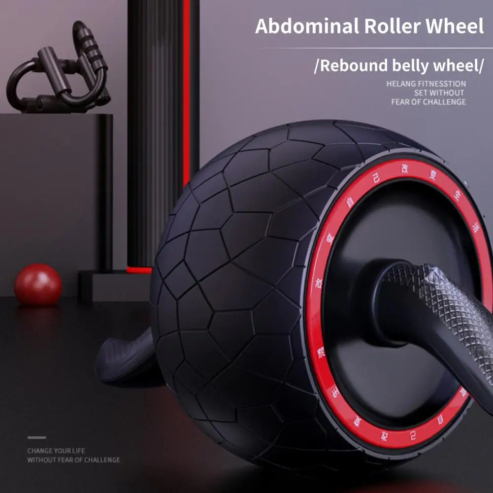 Abs Roller Wheel Non-Slip Ergonomic Handle Multipurpose Automatic Rebound Abdominal Muscles Roller for Home Gym Fitness