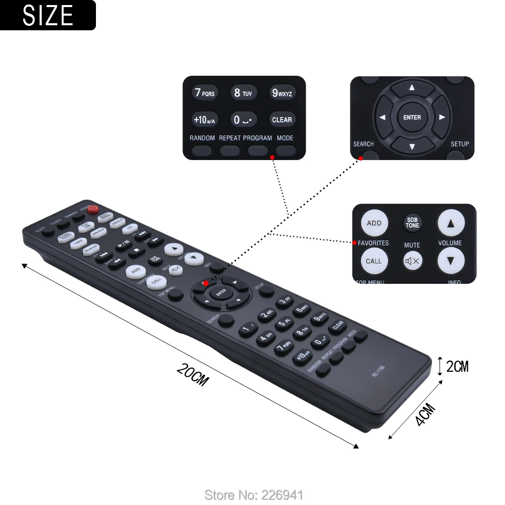 RC-1199 substituir o controle remoto para denon RCD-N9 DRA-N5 RCD-N7 RCD-N8 receptor av