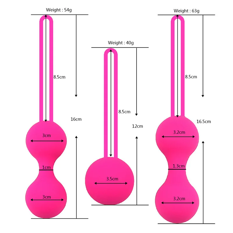 Bolas vaginales de silicona para mujeres, Juguetes sexuales, ejercitador Kegel, vibrador chino Ben wa, bolas Geisha, juguetes anales sexuales