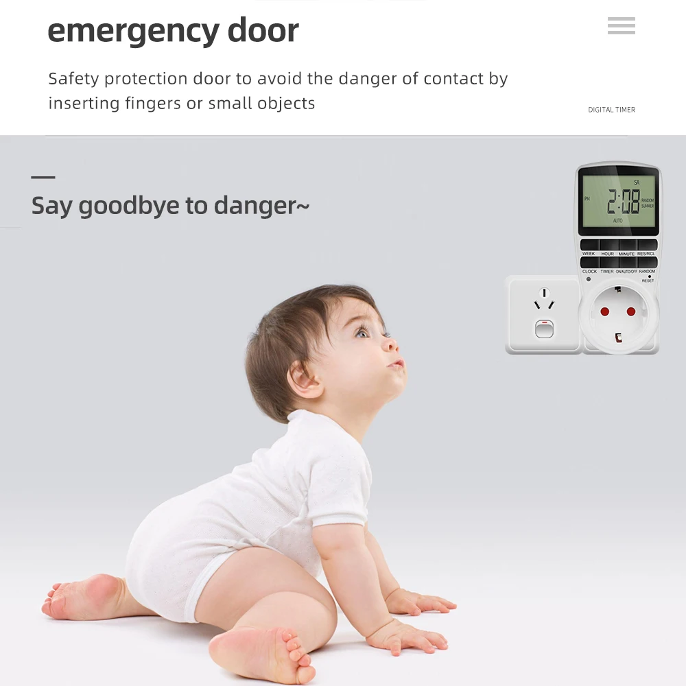 الإلكترونية مؤقت رقمي التبديل الاتحاد الأوروبي FR BR التوصيل المطبخ الموقتات 230 فولت 7 Day12/24 ساعة للبرمجة التحكم توقيت المقبس المخرج