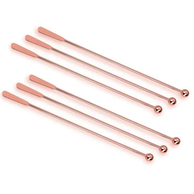 Stainless Steel Coffee Beverage Stirrers Stir Cocktail Drink Swizzle Stick,Coffee Stir Stick Set Of 6