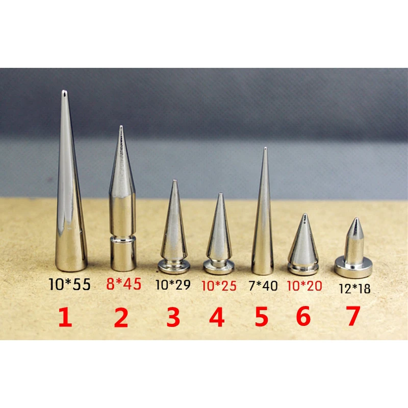 10PCS/5PCS Brass/Alloy Silver Spikes Garment Rivet Studs Screw Back For Clothes Bag Shoes DIY Leather Craft Accessories