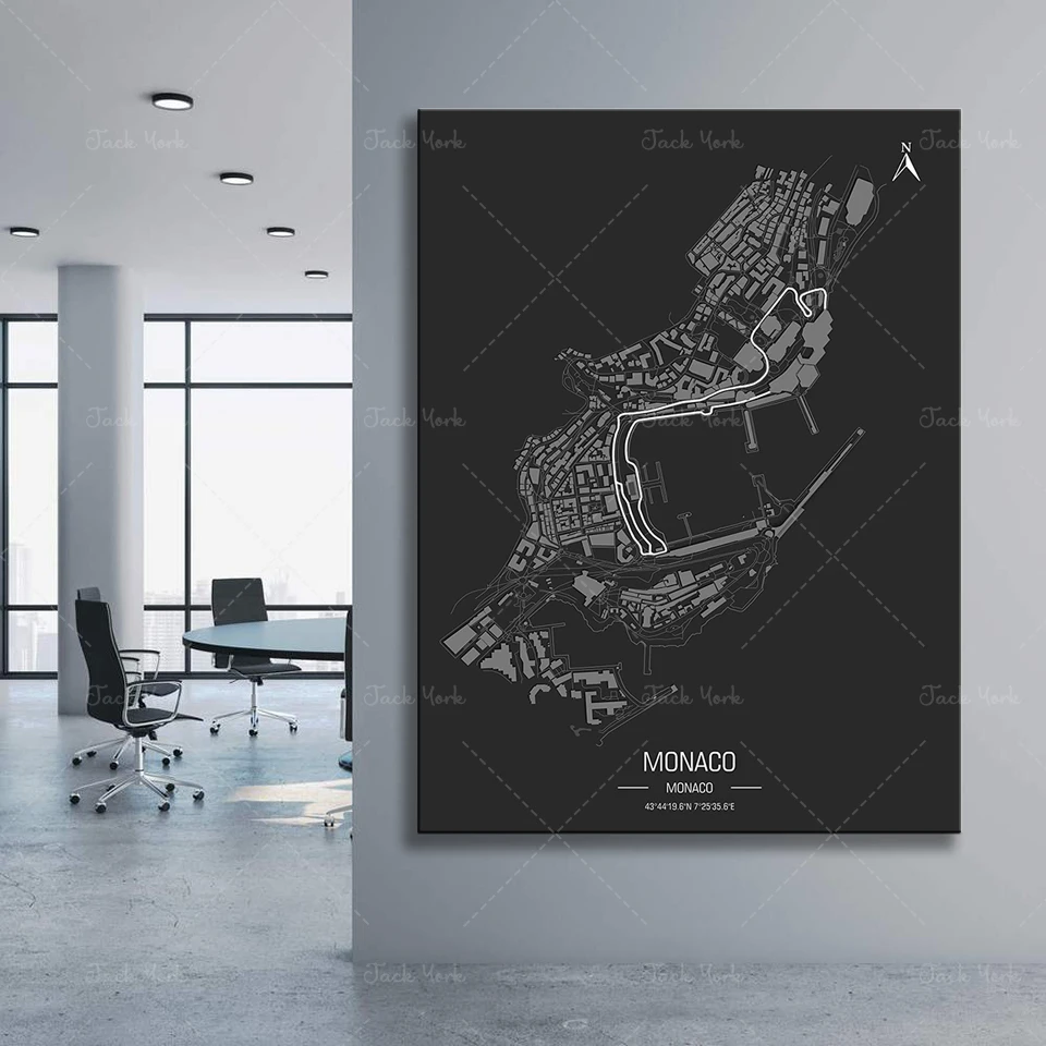 

Circuit de Monaco, Monaco Grand Prix . Race Track Poster