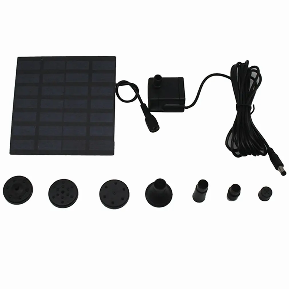 2.5W Solar Fountain Pump,with 6Nozzles and 4ft Water Pipe,Solar Powered Pump for Bird Bath,Pond,Garden and Other Places