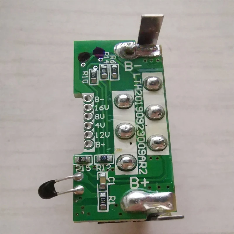 Placa de circuito de proteção para bateria de íon-lítio 10x21700 dcb200, proteção de circuito impresso para dewalt 18v 20v com adesivo 8.0ah