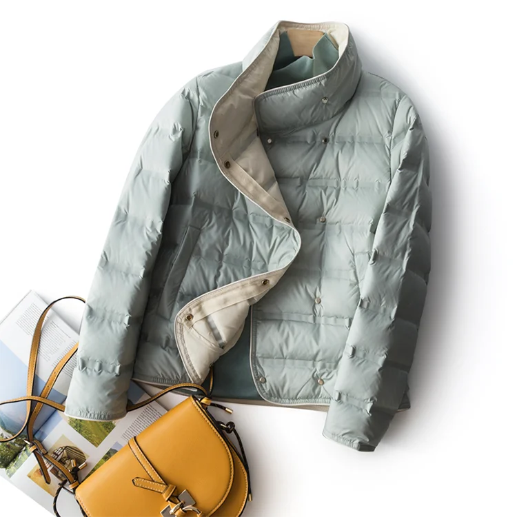 Schinteon Women Ultralight Down Jacket Simple Casual Solid Color Short Outwear Spring Autumn Coat Female New 2026 Fashion