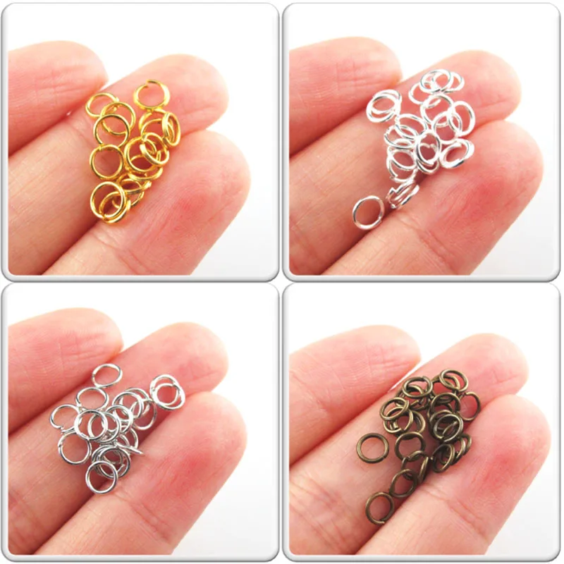 New 1000 Clip Quick Lobster Lock Open Jump Rings Earrings Hook 5mm Alloy Accessories Set Jewelry Recognition Tools