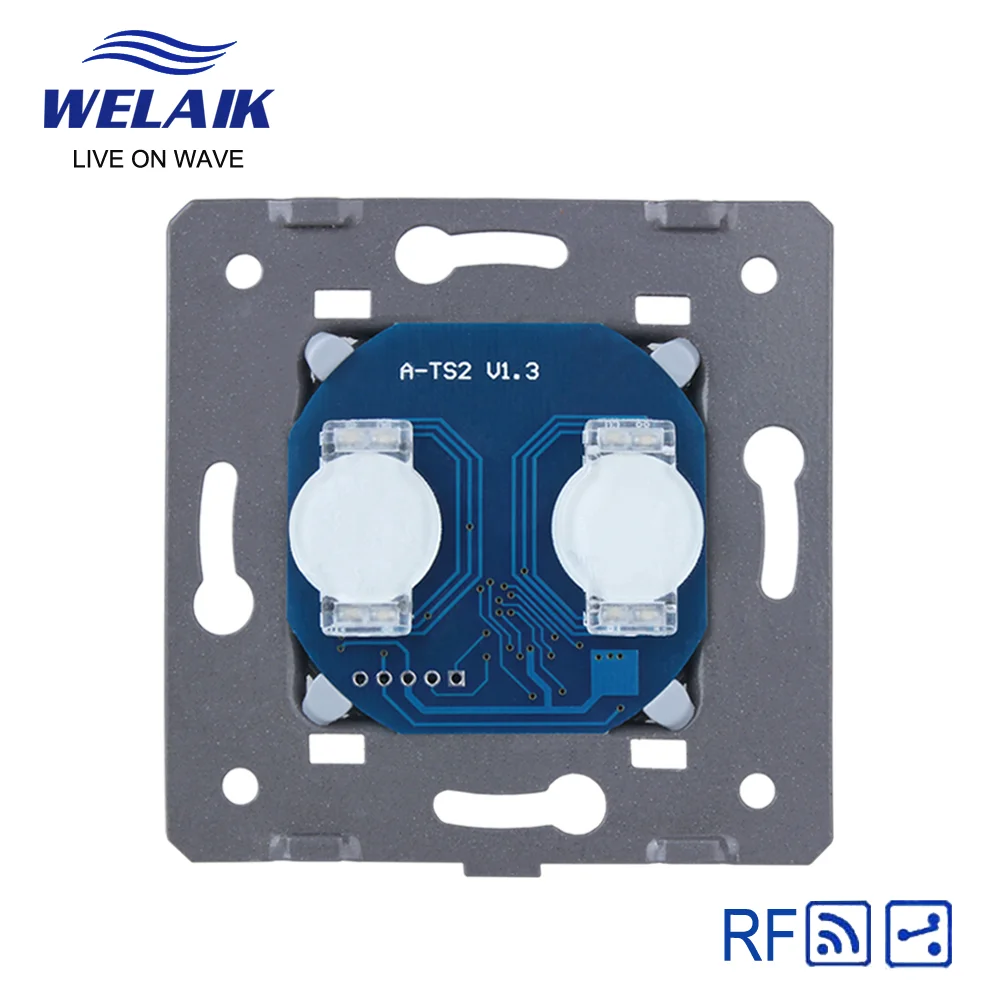 WELAIK EU Stairs Wall-Switch Remote-Control Touch-Switch DIY-Parts-Screen Wall-Light-Switch 2gang-2way AC250V-A924