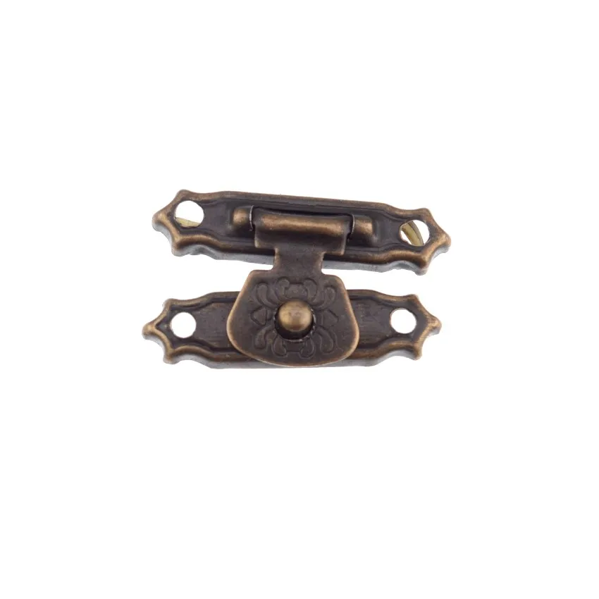 5x Antique Metal Lock Decorative Hasps Hook Gift Wooden Jewelry Box Padlock With Screws For Furniture Hardware