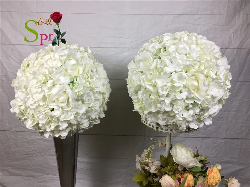 

SPR Free shipping-full ball. foilage flowers artificial wedding floral stands flower ball decoration artificial rose