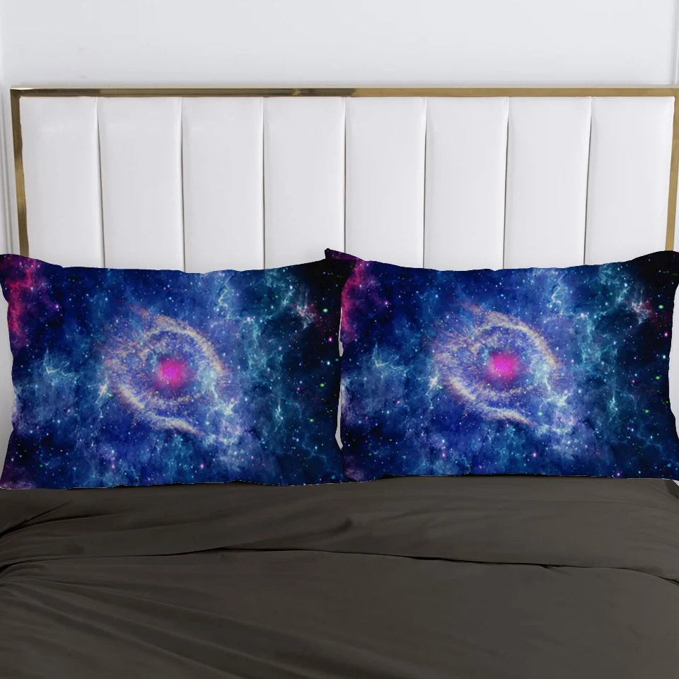 2pc Pillow Case Pillowcase 50x70 50x75 50x80 50x90 80x80 70x70 Decorative Pillow Cover Bedding Starry Galaxy