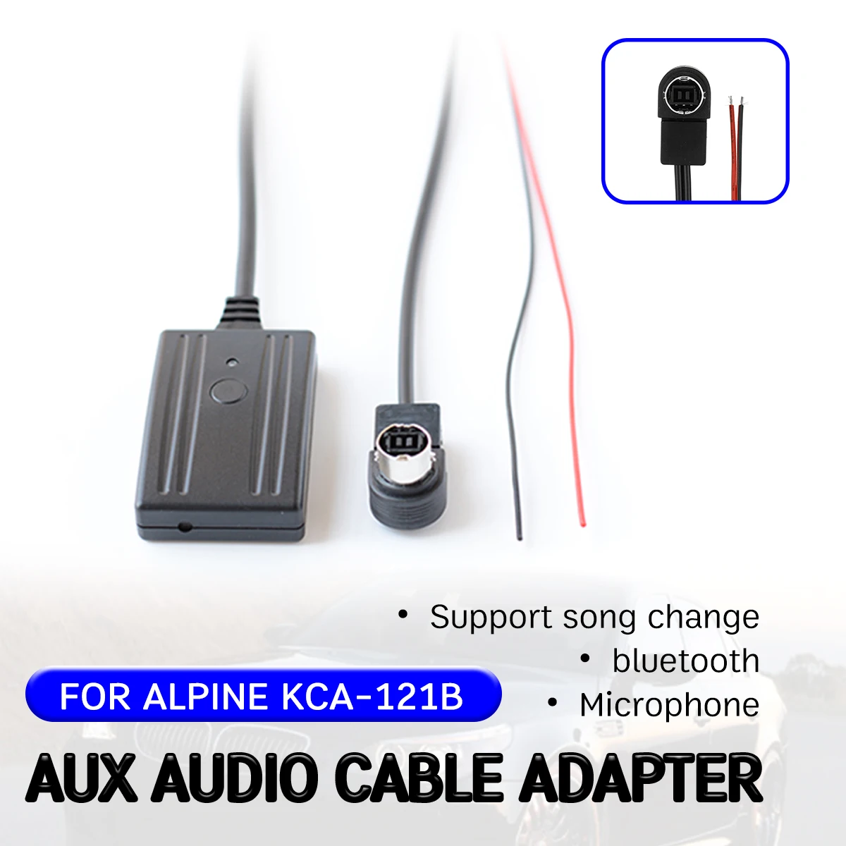 

Кабель-адаптер Aux-приемника bluetooth для ALPINE KCA-121B, Hi-Fi-модуль aux для головного устройства ALPINE 9887/105/117/9855/305S