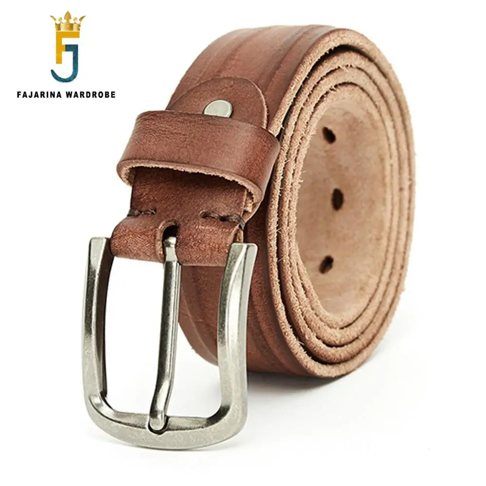 FAJARINA High-grade Fashion Cowhide Belt 100% Cowhide Genuine Leather Fashionable Belts for Men 3.8cm Wide N17FJ760