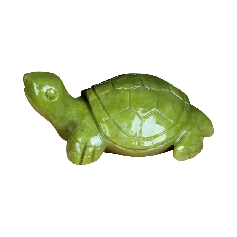 

Natural jade carving little turtle family feng shui decorative children's toys