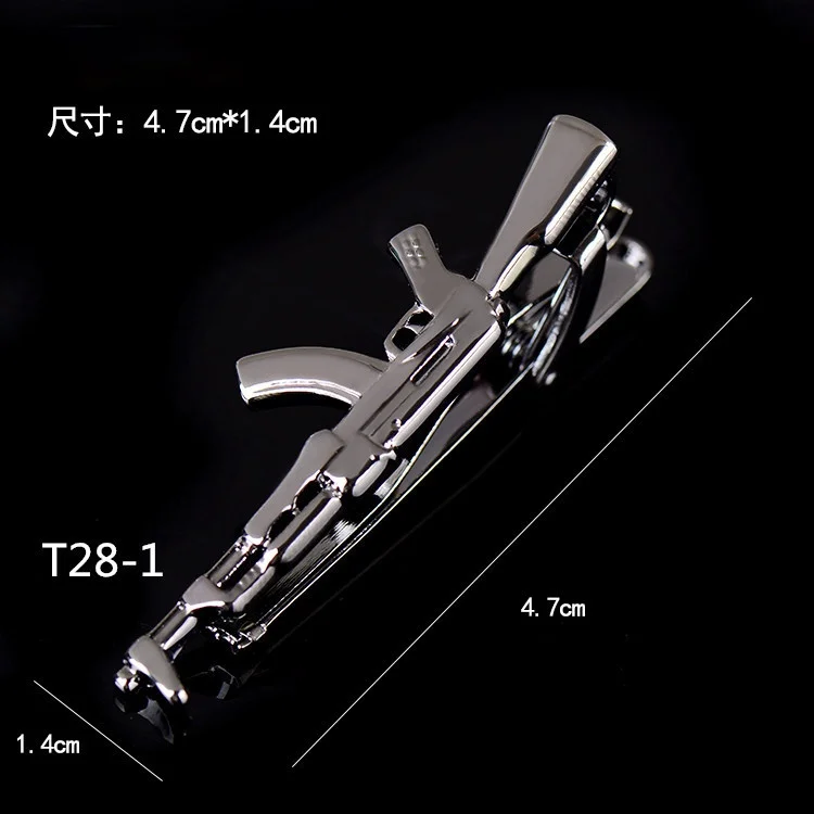 Hohe Qualität Metall Krawatte Clip Schwarz Farbe Gläser Feder Krawatte Clips Pin Luxulry Schmuck Geschenke für Männer Zubehör – Detail 2