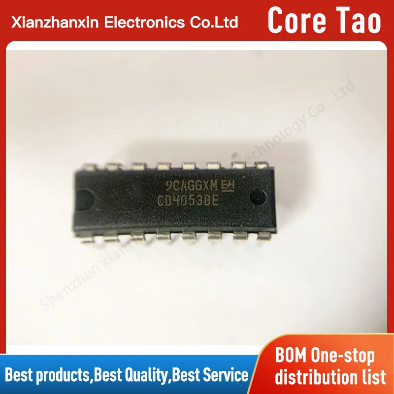 10pcs/lot CD4053 CD4053BE DIP16 multi-channel switch chip