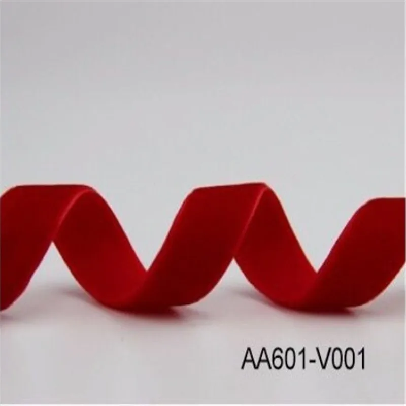 6-25mm Red Single Face Nylon Velvet Ribbon for Wedding Party Decoration Handmade Ribbon Gift Wrapping Hair Bowknot DIY