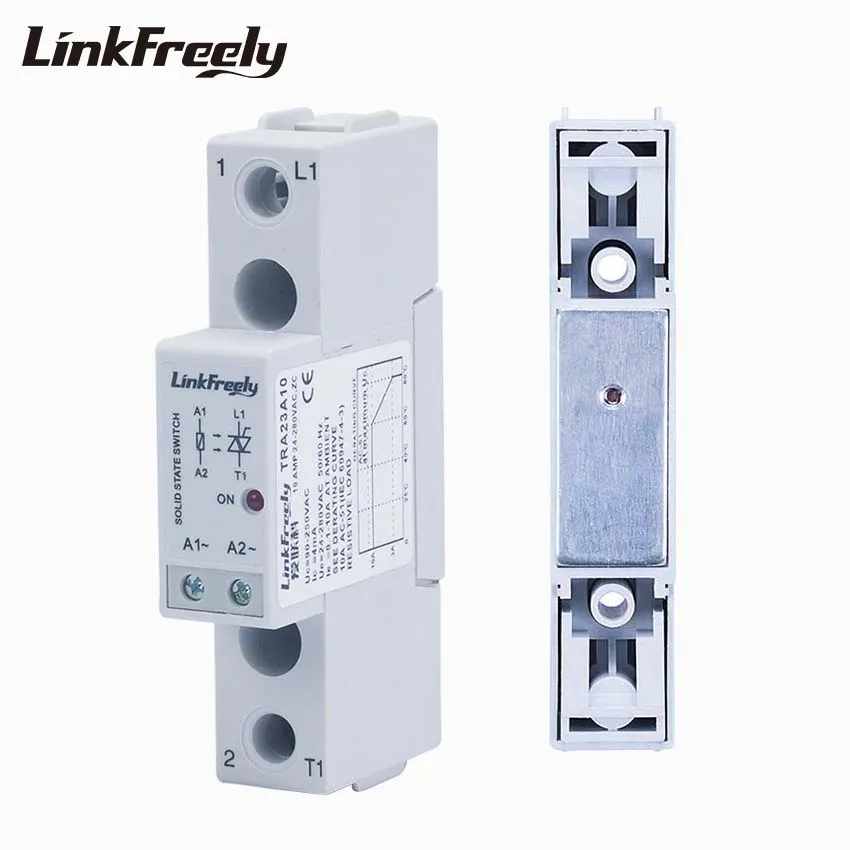 Smart Mini Solid State Relay Board Module SSR AC control AC 90-250VAC Input 24-280VAC Output Electric PowerRelay Switch Din Rail