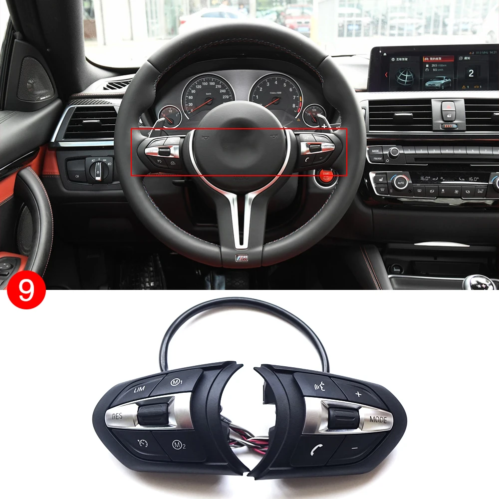 Car Steering Wheel Cover Upgrade Set For BMW F30 F10 M2 M3 M4 M5 M6 M328 550D Dial Gear Shift Paddle Steering Car accessories