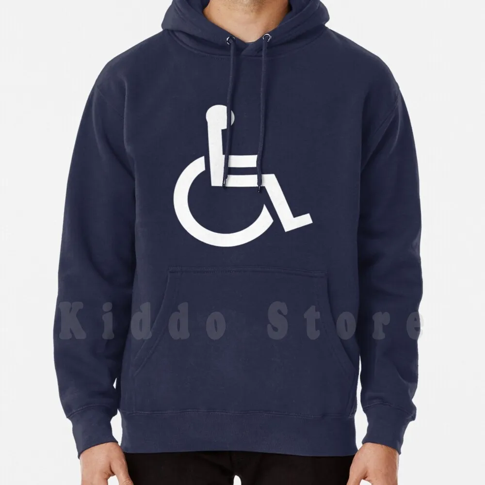 Disabled Icon Hoodies Long Sleeve Disabled Disability Handicap Accessible Sign Equality Equality Wheelchair Symbol